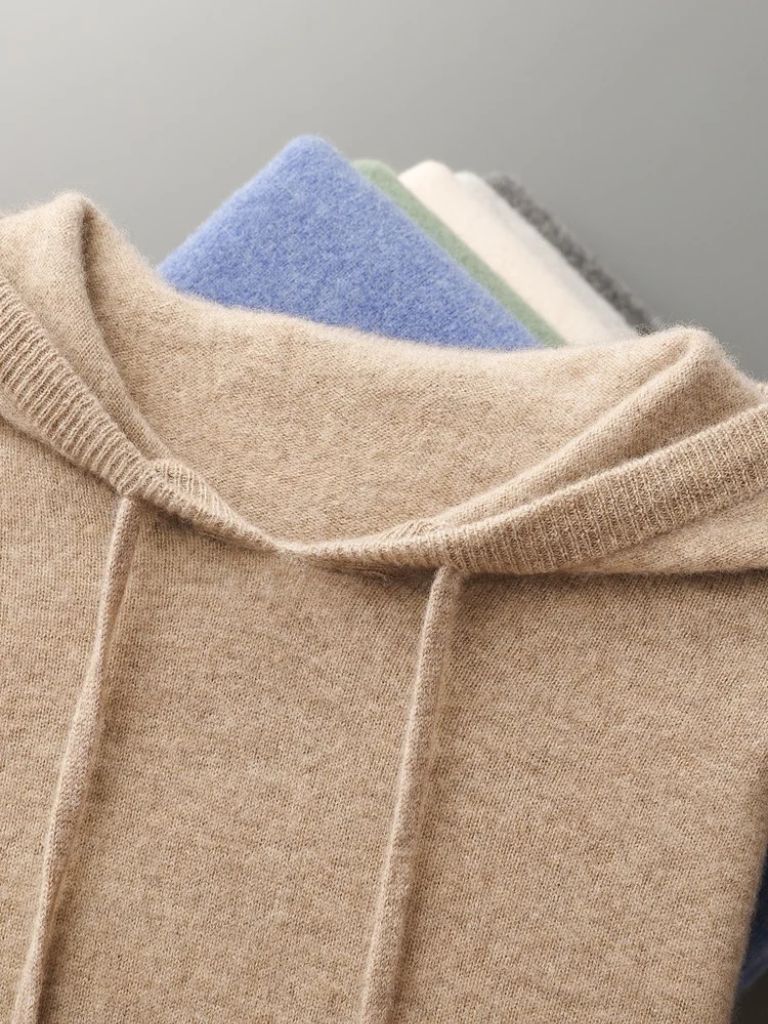 100% Cashmere Hoodie - Cross & Crown