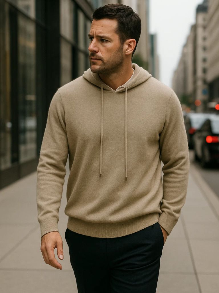 100% Cashmere Hoodie - Cross & Crown