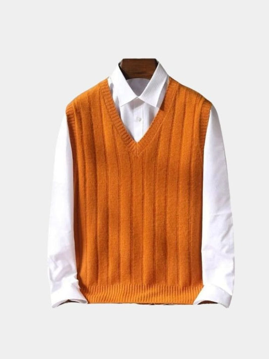 100% Merino Wool Sweater Vest - Cross & Crown