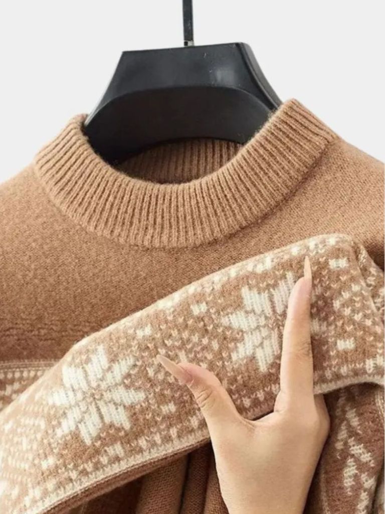 100% Wool Fair Isle Sweater - Cross & Crown