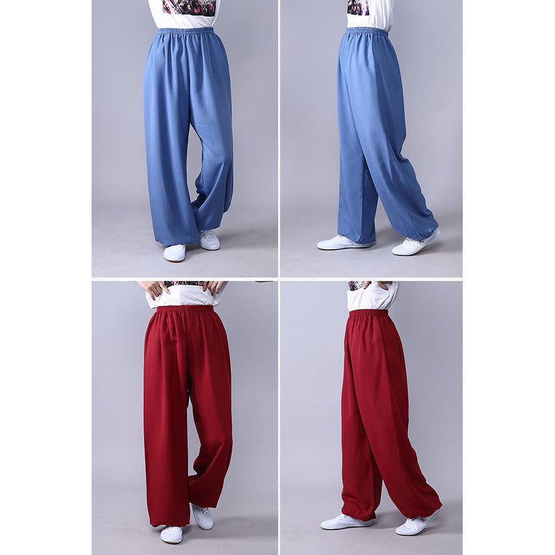 Unisex Sommerhose mit elastischem Bund für Tai Chi und Qigong