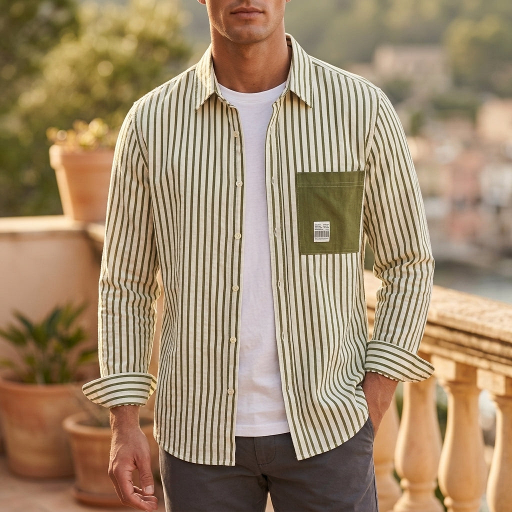 Hemd Herren Slim Fit Sommer Casual
