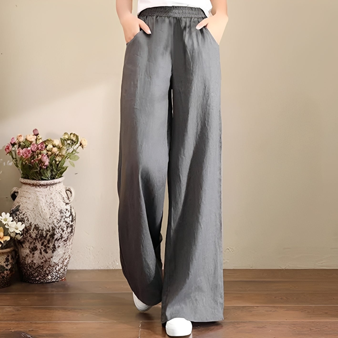 Damenhose Weite Passform Freizeit Sommer Komfortabel