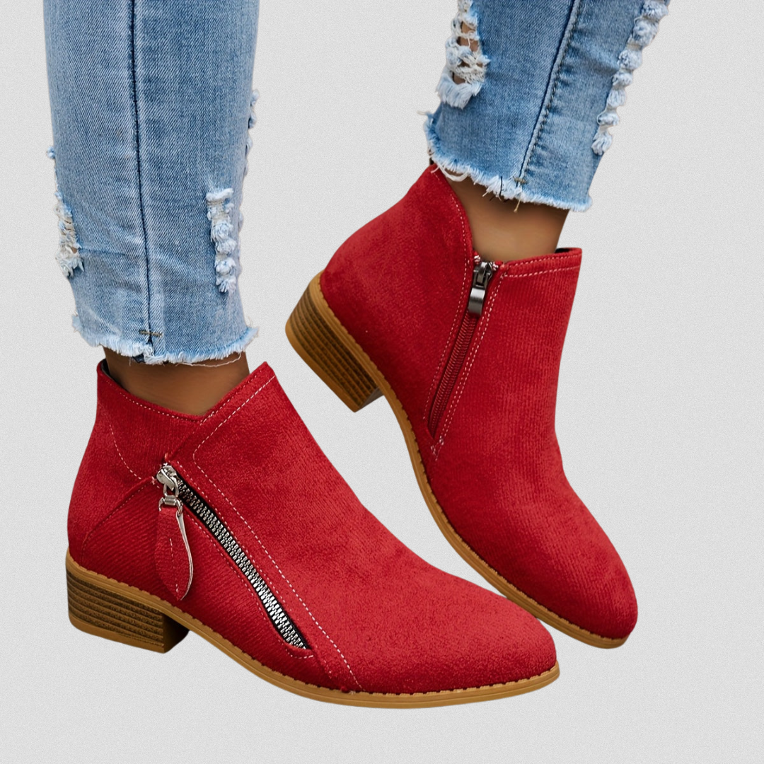 Ankle Boots Damen Bequem Alltag Niedriger Absatz