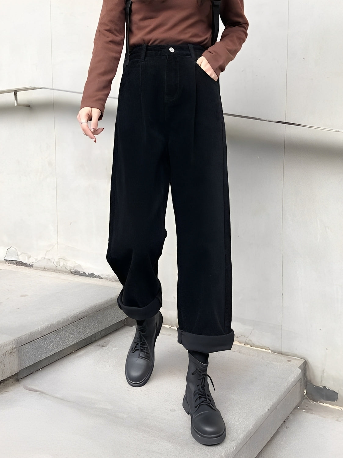 Cordhose Damen Relaxed Fit Freizeit & Übergangszeit