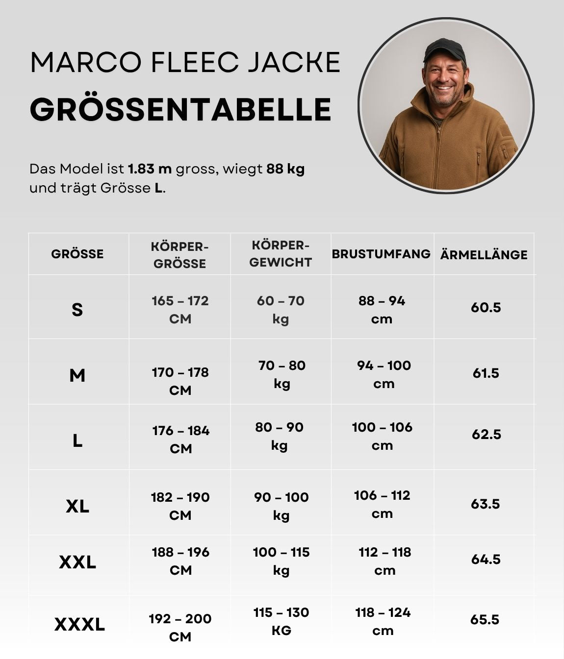 Marco Fleece Jacke Braun