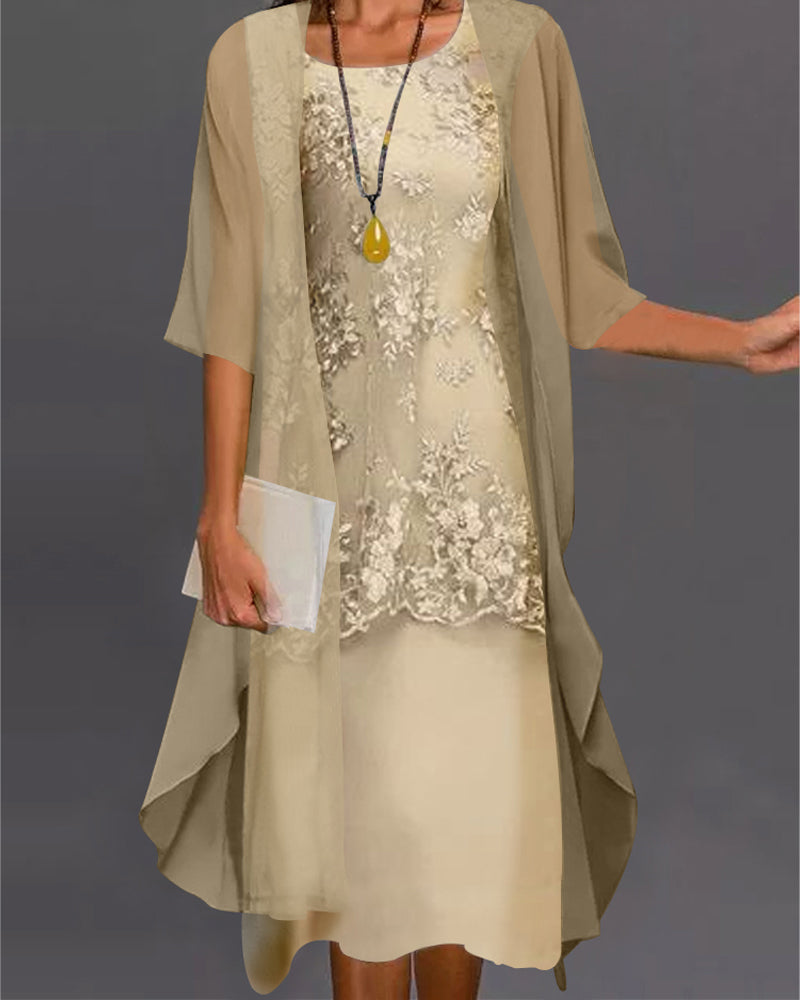 Sommerkleid Damen Regular Fit Elegant Frühling & Sommer