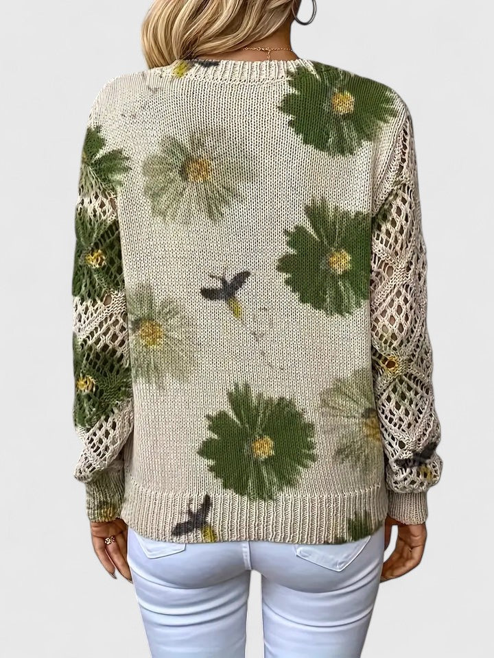 Beatrice | Floral Knit Sweater