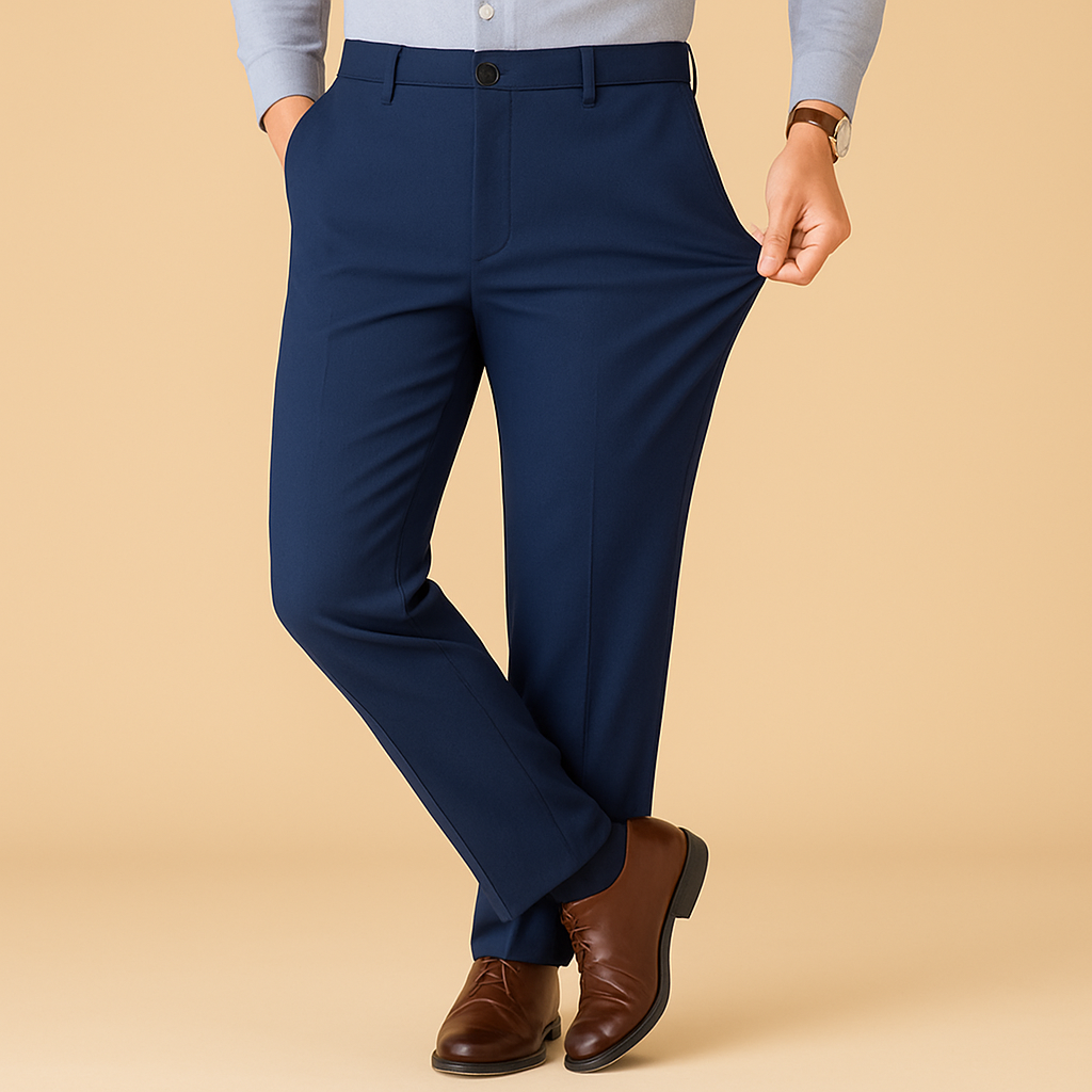 Anzughose Herren Slim Fit Business & Freizeit Plissee