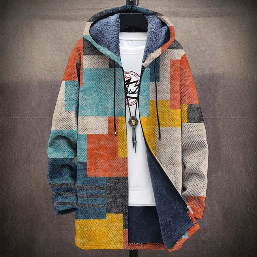 Damen Kapuzenjacke mit Patchwork-Design