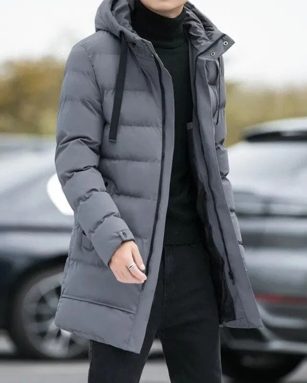 Tom I Winterjacke Herren Slim Fit Winter Freizeit