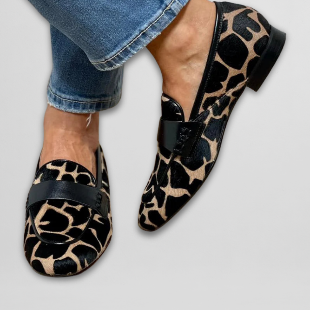 Animal-Print Loafer für Damen mit Gepolsterter Innensohle | Komfortable Schuhe für Stil und Alltag 1