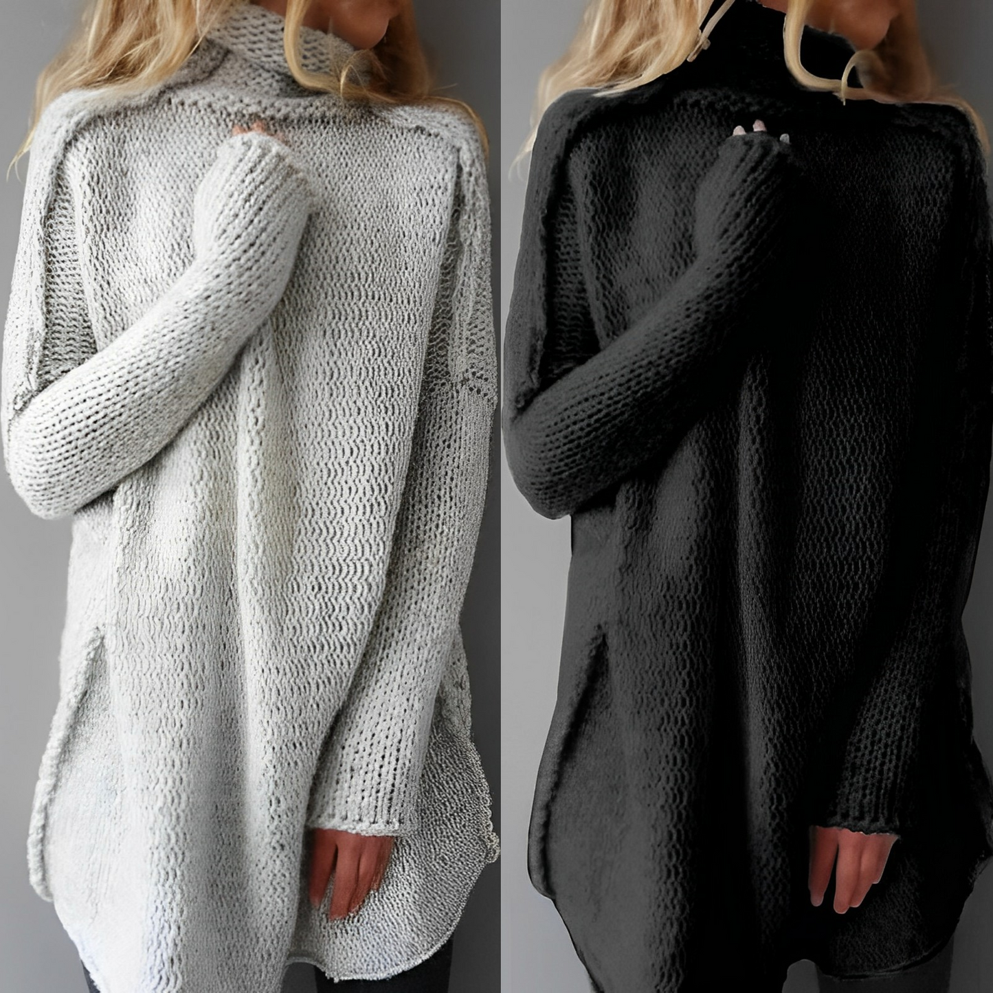 Otthild I Langer Oversize Strickpullover