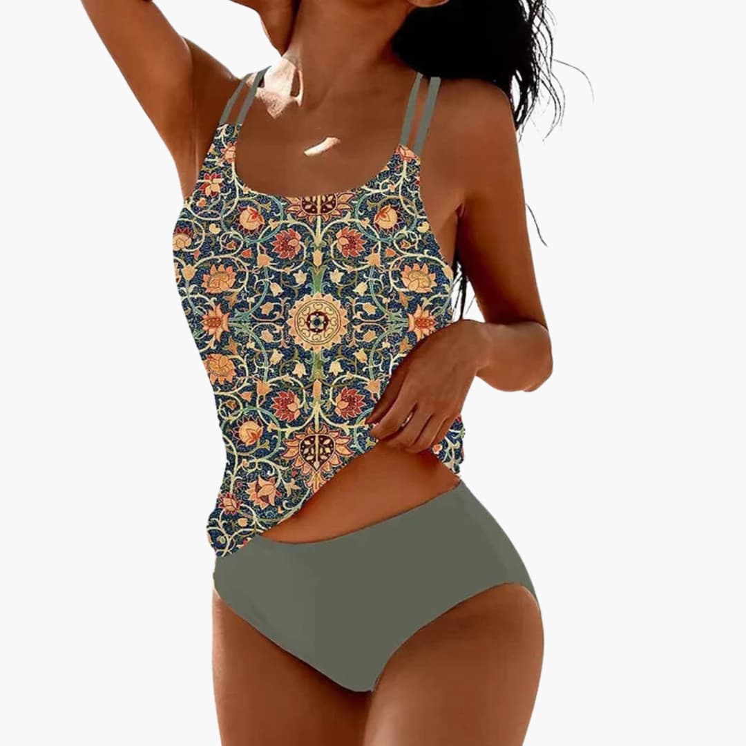 Bedrucktes Tankini-Set für Damen im Lässigen Stil für Strand und Schwimmbad 2