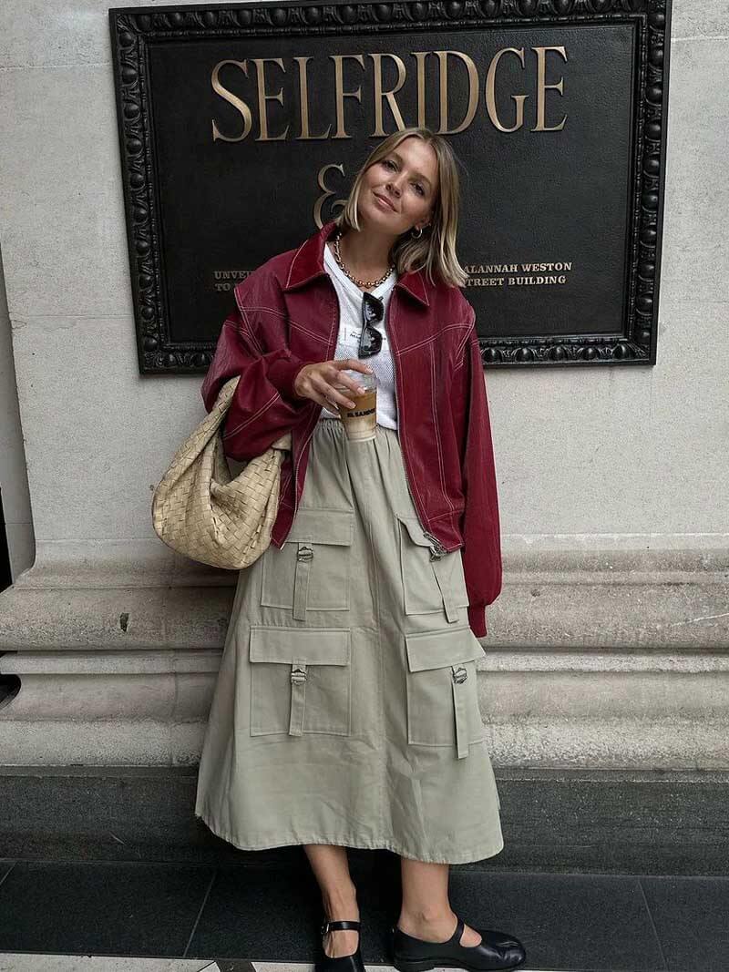Oversize Leder Bomberjacke I Lederjacke I Leichte Übergangsjacke