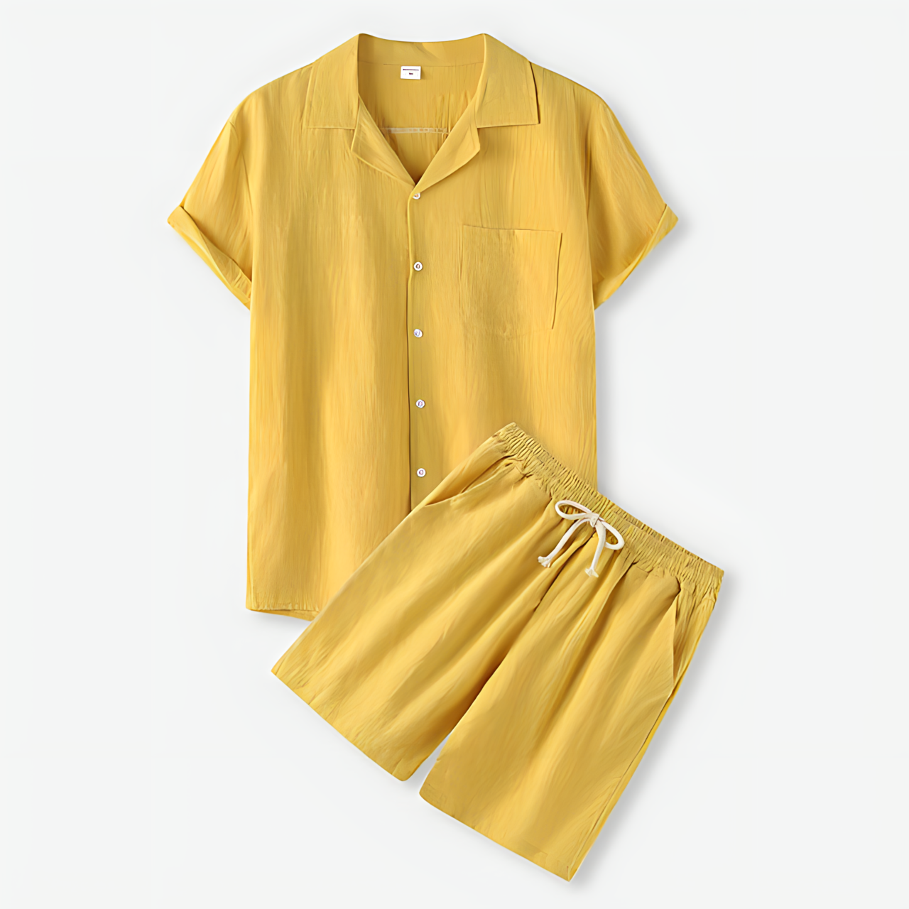 Elegantes Zweiteiliges Hemd und Shorts Set für Herren | Leichtes, Atmungsaktives Material für Komfort im Frühling und Sommer 5