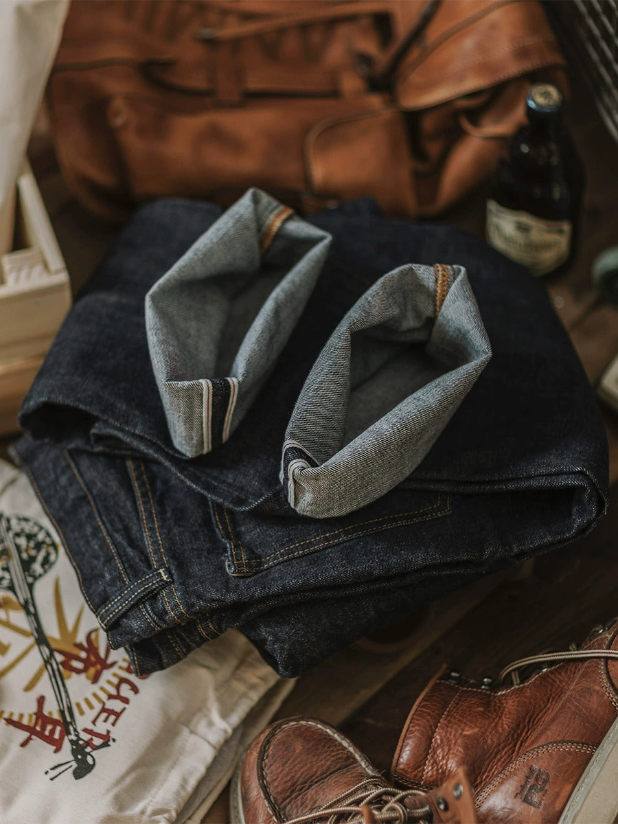 Indigo Selvedge Denim Jeans für Herren mit Hochwertiger Verarbeitung | Zeitloser Stil für Langlebigkeit 6