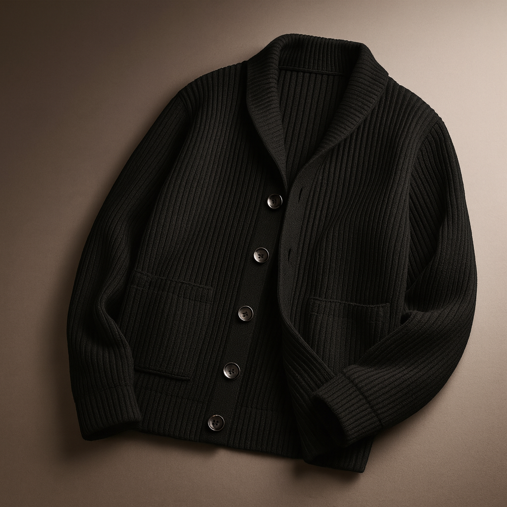 Zion | Herren Strickjacke mit Schalkragen