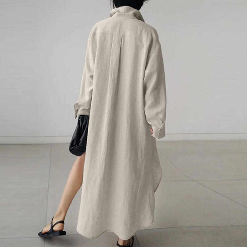 Ada | Hemdblusenkleid Damen Oversize Atmungsaktiv Sommer Casual