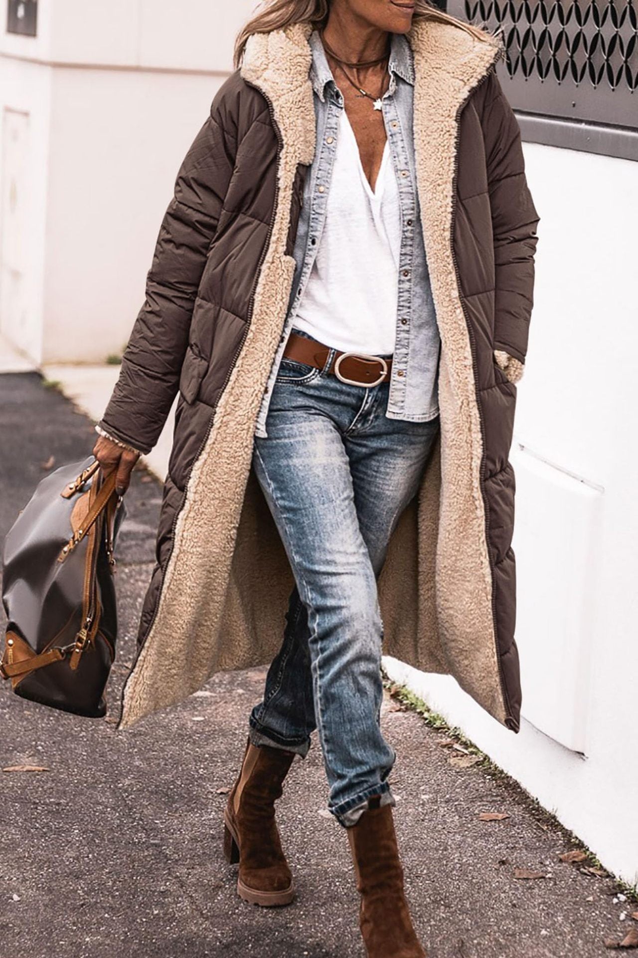 Ariella | Long Sherpa Coat