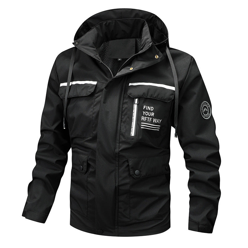 Regenjacke Herren Wasserfest Winddicht Outdoor Freizeit