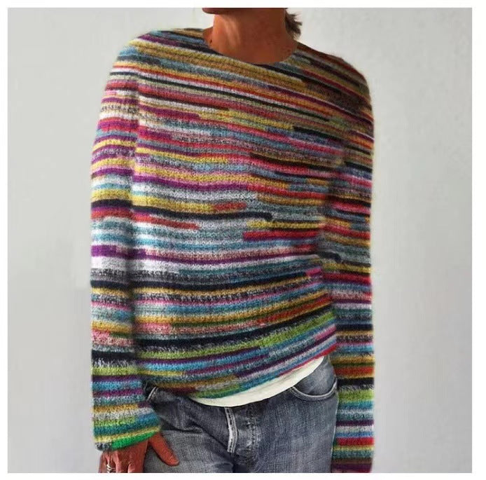 Carola | Legerer gemusterter Strickpullover