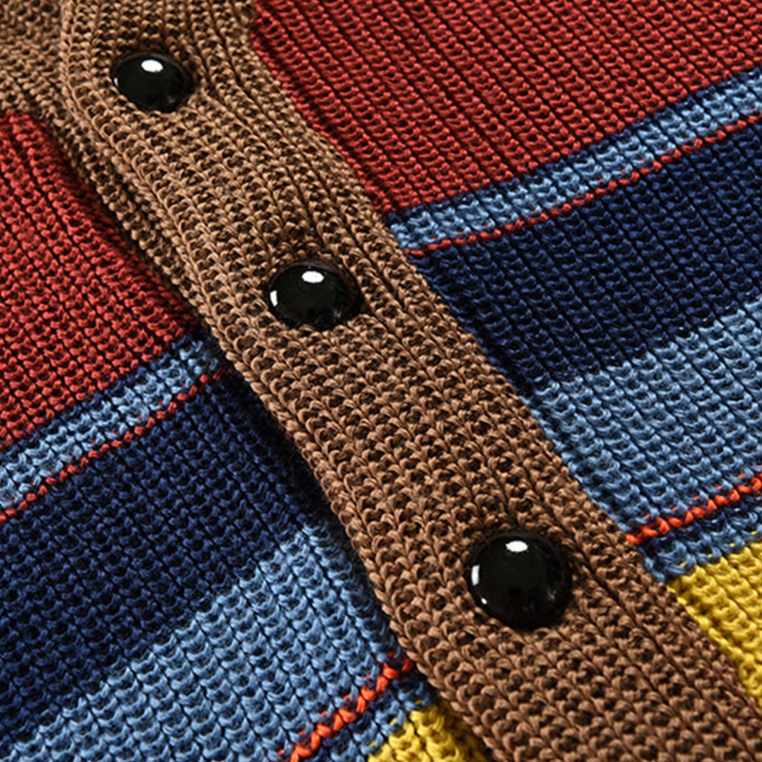 Brayden - Klassischer Farbblock-Strickpullover