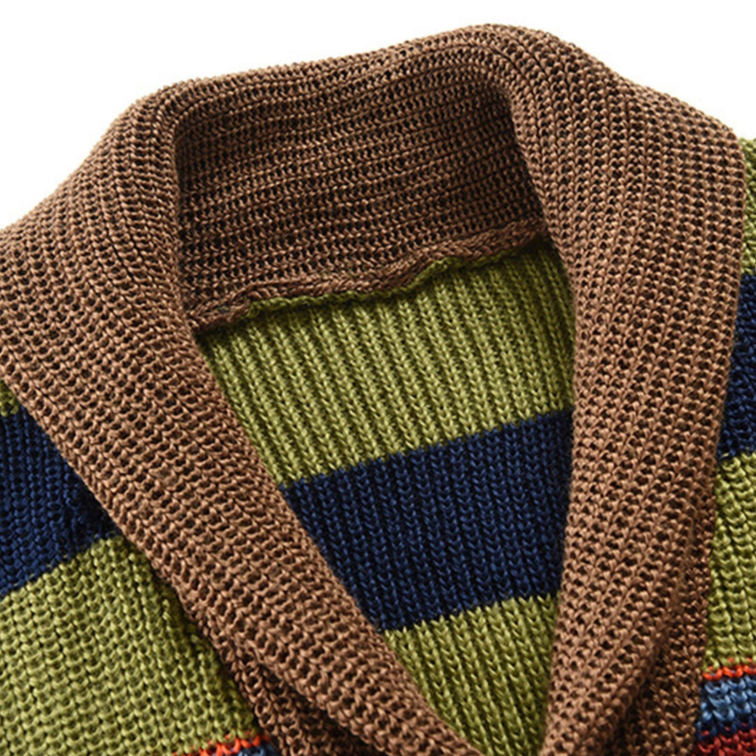 Brayden - Klassischer Farbblock-Strickpullover