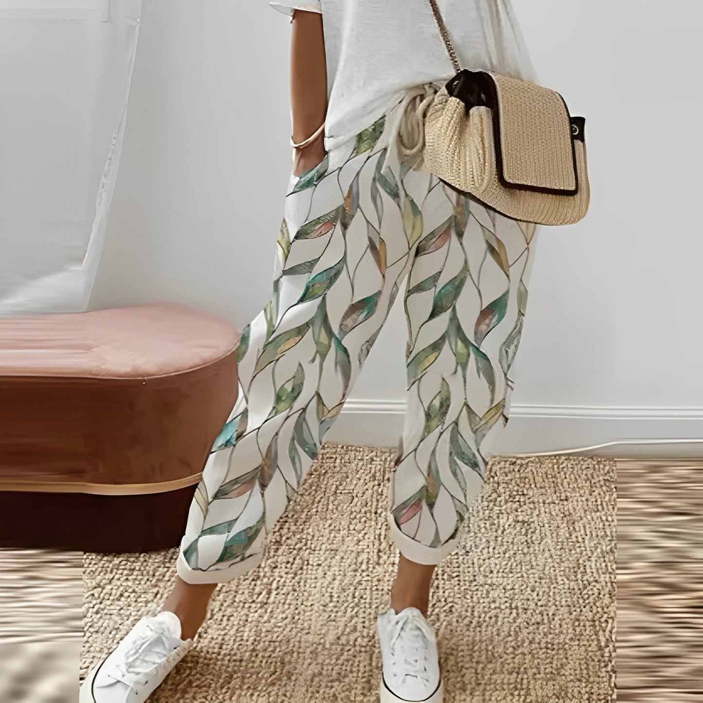 Freizeithose Damen Regular Fit Sommer Alltag