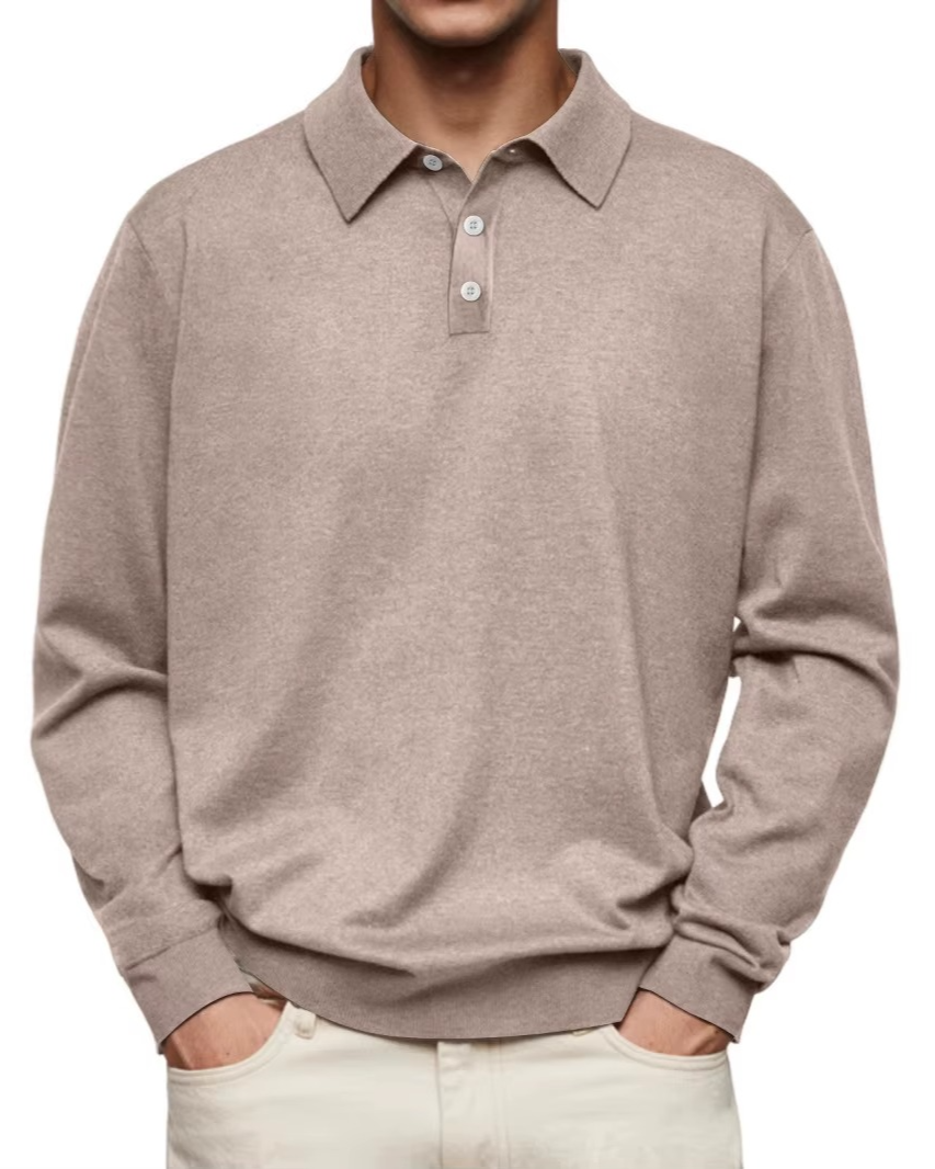 Aiden | Langarm Polo-Shirt