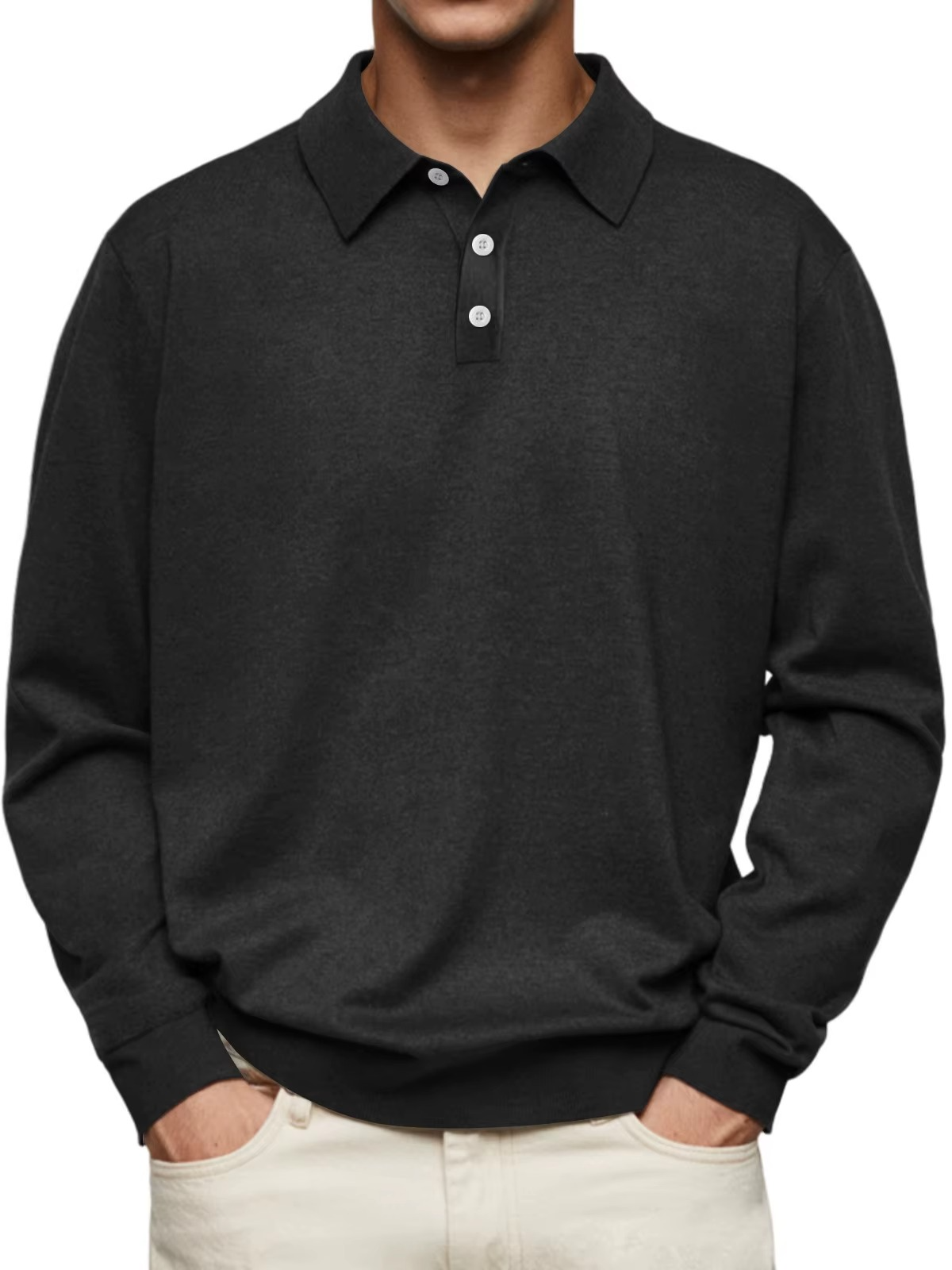 Aiden | Langarm Polo-Shirt