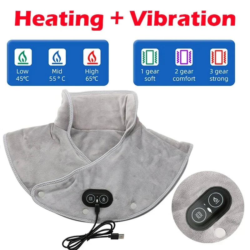 Wärme-Massagegerät Nacken & Schultern USB Heizkissen mit Vibration