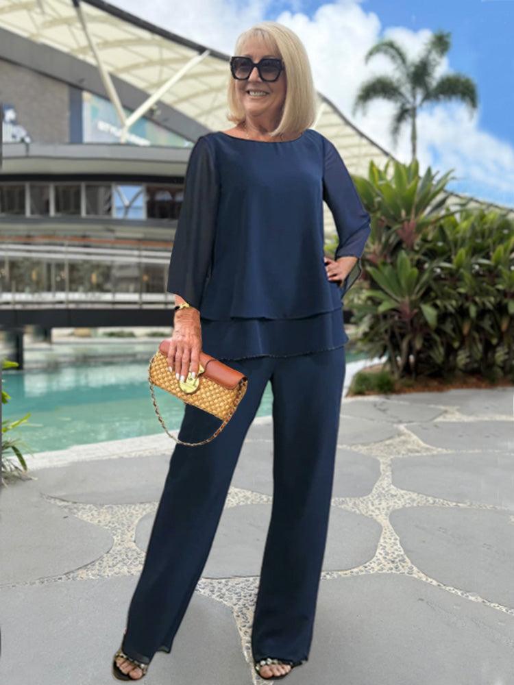 Wendy | Damen Ensemble mit Elegantem Oberteil & Bequemer Hose | Zeitloses Design für Vielseitige Anlässe 1