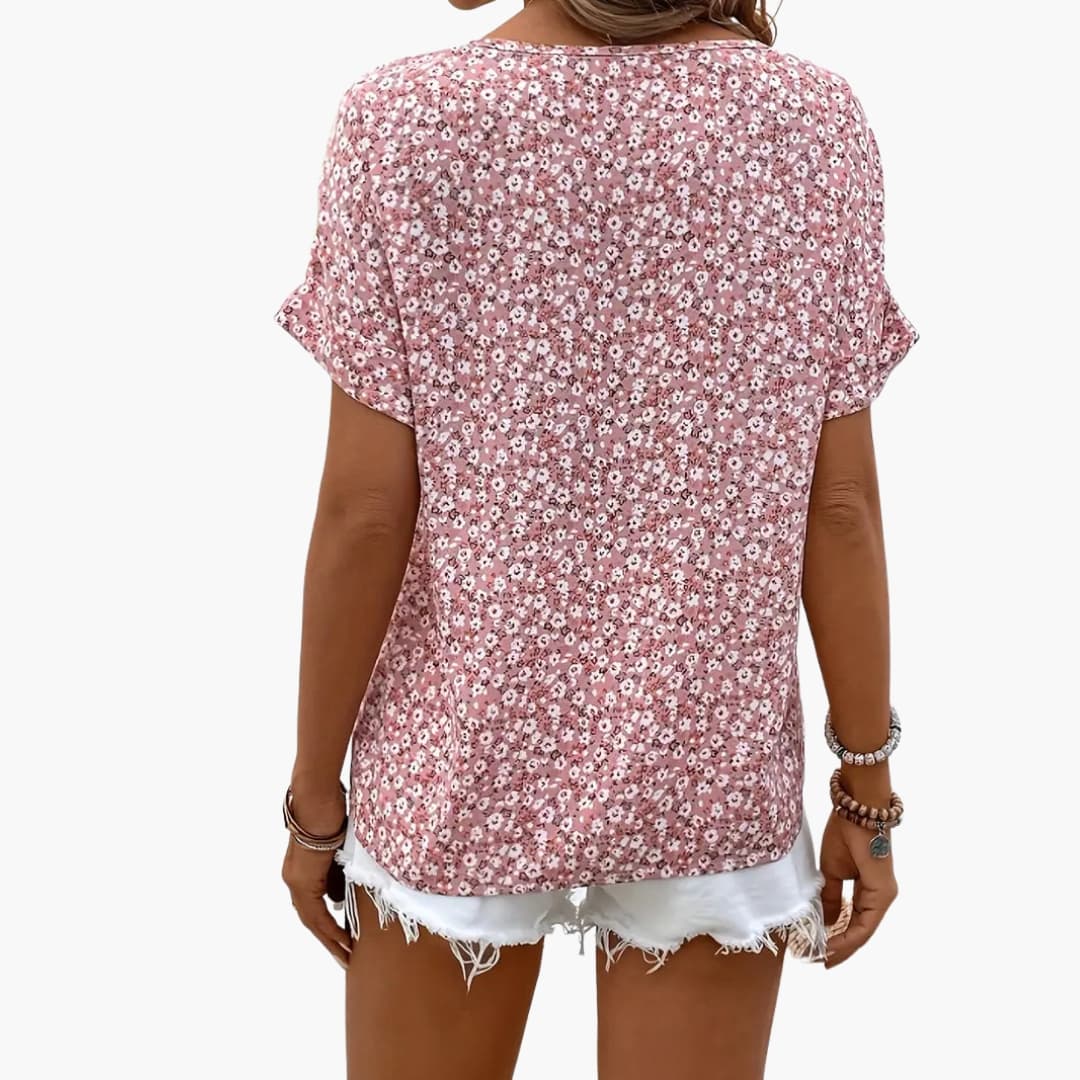 Damen Bluse Bedruckt Lockere Passform Lange Ärmel Freizeit