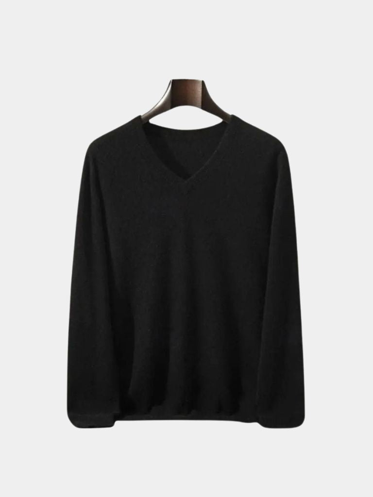 Cross & Crown Kaschmir V-Neck Strickpullover