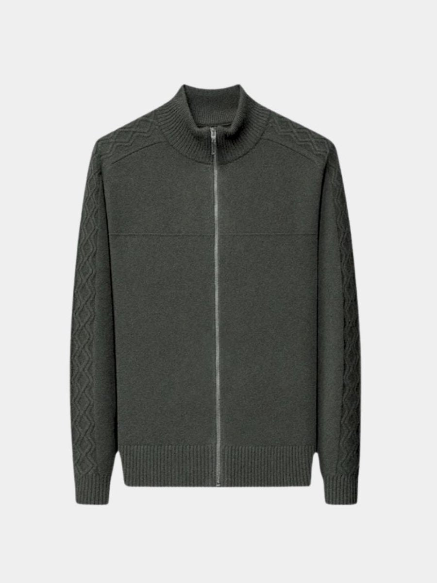 Cross & Crown Cashmere Zip Turtleneck Pullover