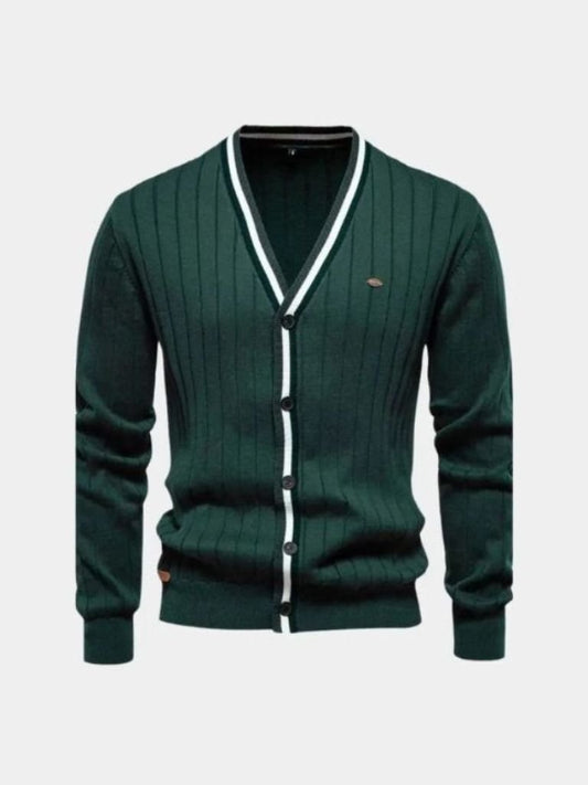Cotton Button-Up Cardigan - Cross & Crown