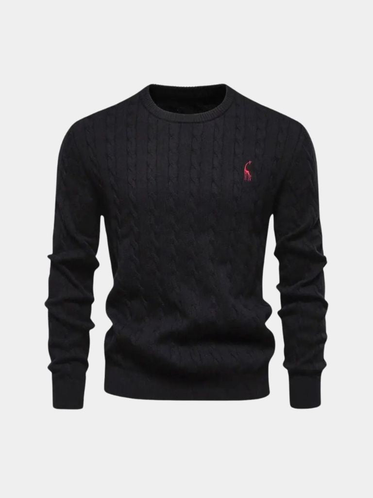 Cotton Crew Neck Sweater - Cross & Crown