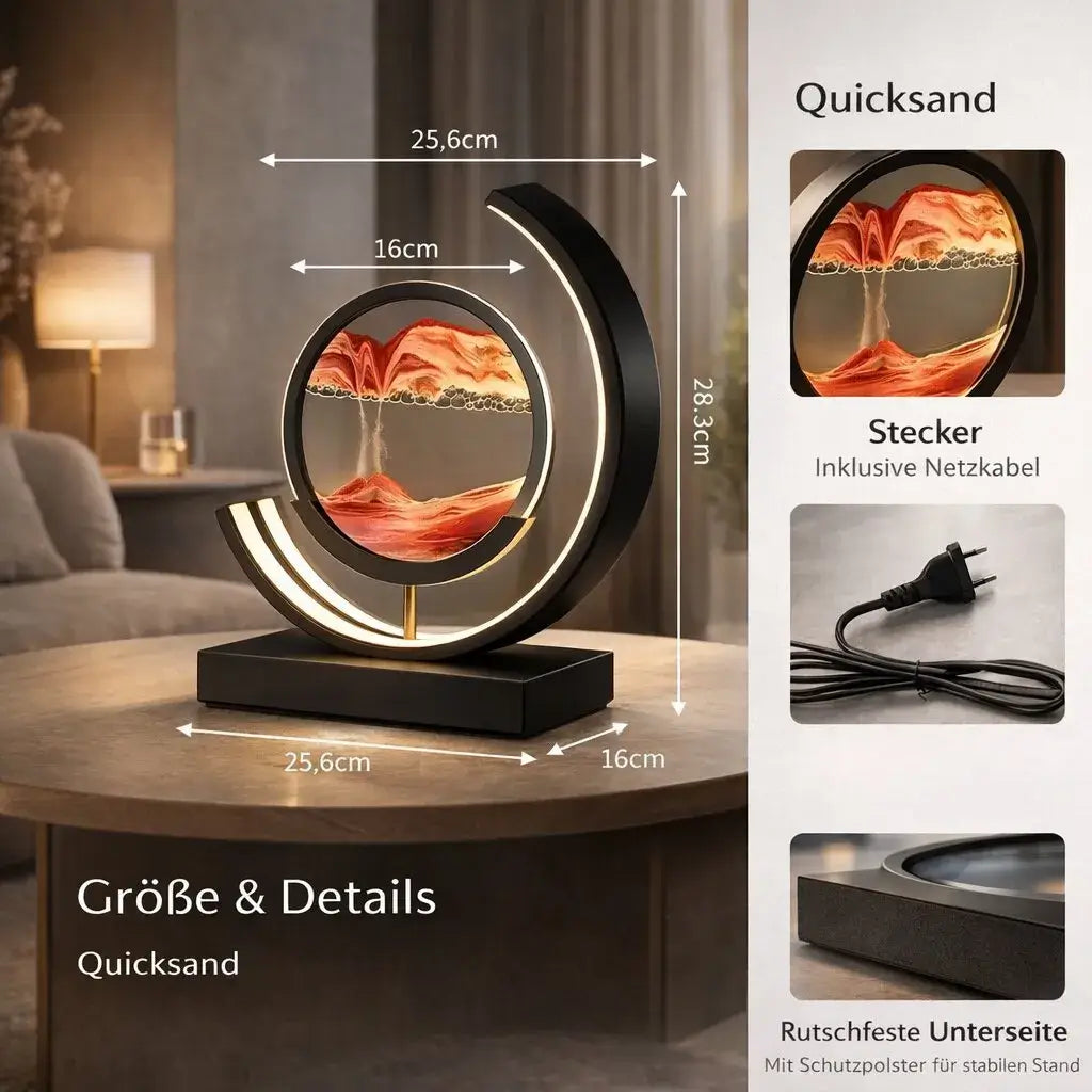 LED Tischlampe Sandbild Modern Deko Wohnzimmer Minimalistisch