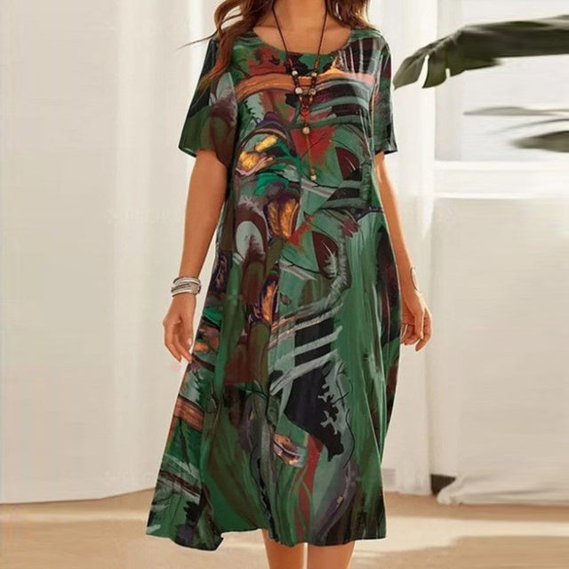 Sommerkleid Damen Relaxed Fit Freizeit
