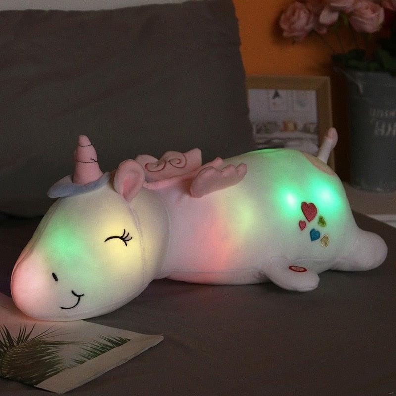 Plüschtier Kinder Leuchtendes Einhorn Farbwechsel LED 60 cm