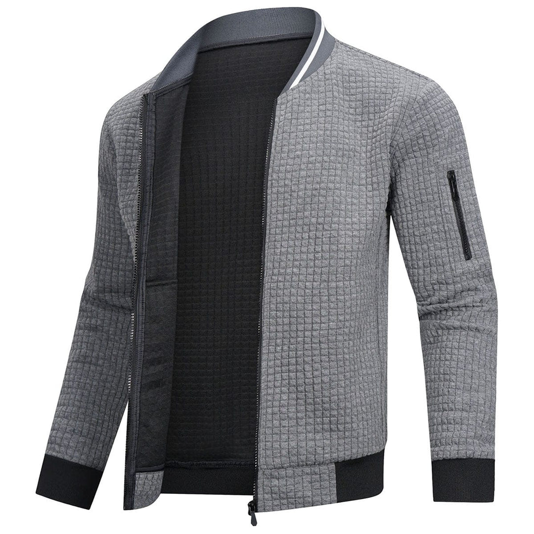 Steppjacke Herren Regular Fit Freizeit mit Stehkragen und Ärmeltasche