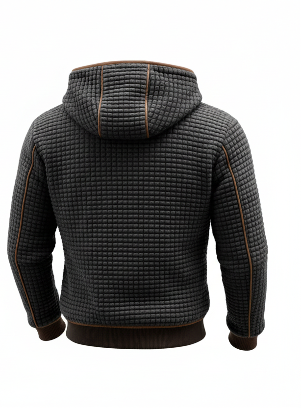 Steppjacke Herren Regular Fit Freizeit Stehkragen Reißverschluss