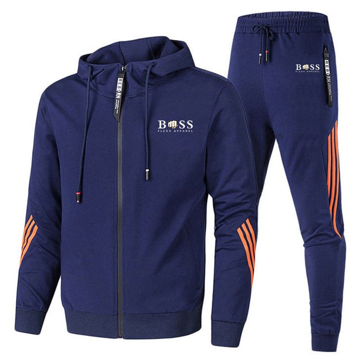 Trainingsanzug Herren Slim Fit Sport Zweiteiler
