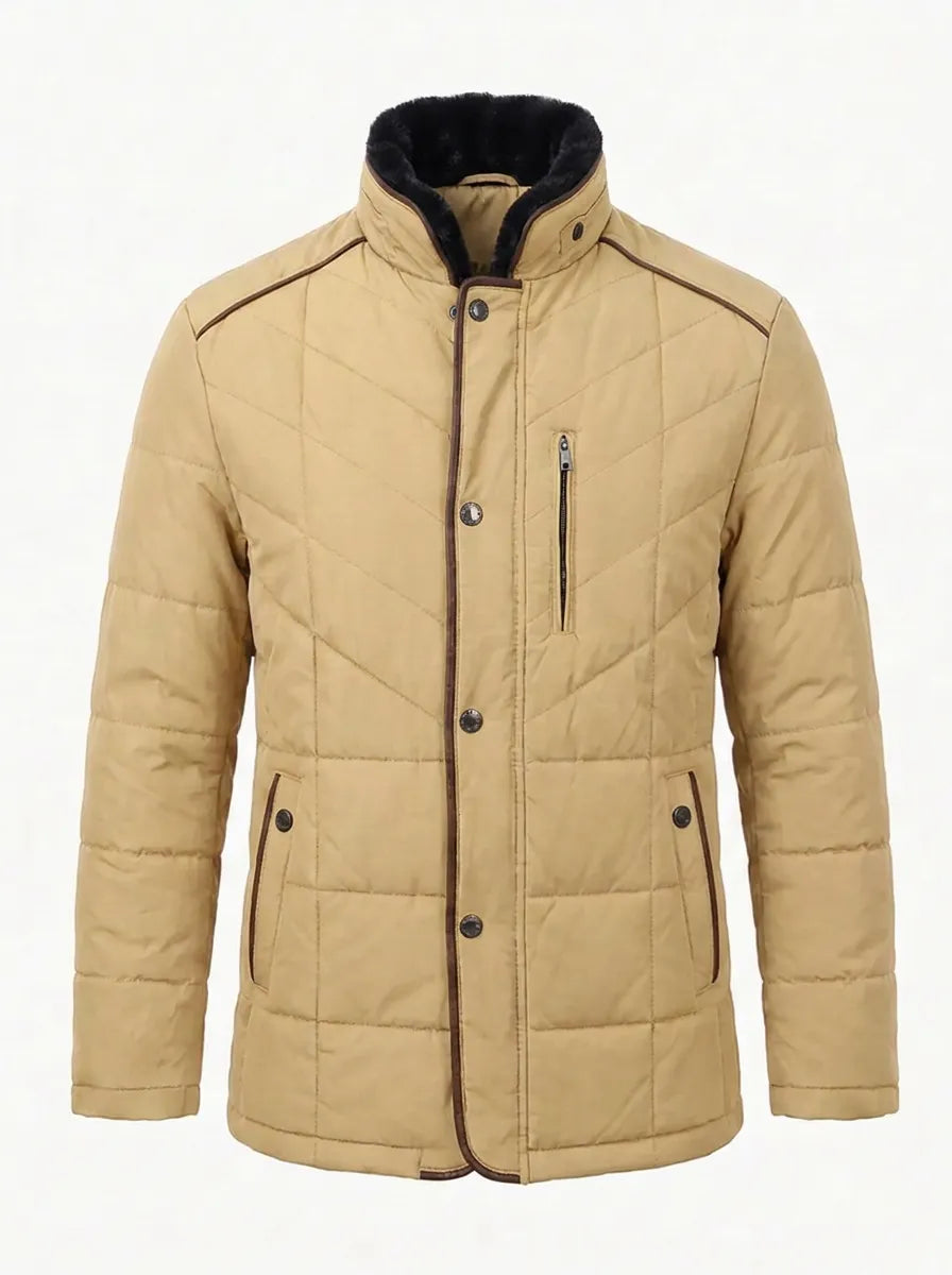 Stefan I Winterjacke Herren Slim Fit Stehkragen Winter Freizeit