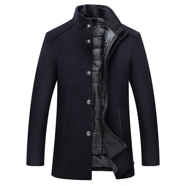 Edith | Manteau d'hiver en laine pour homme avec doublure matelassée