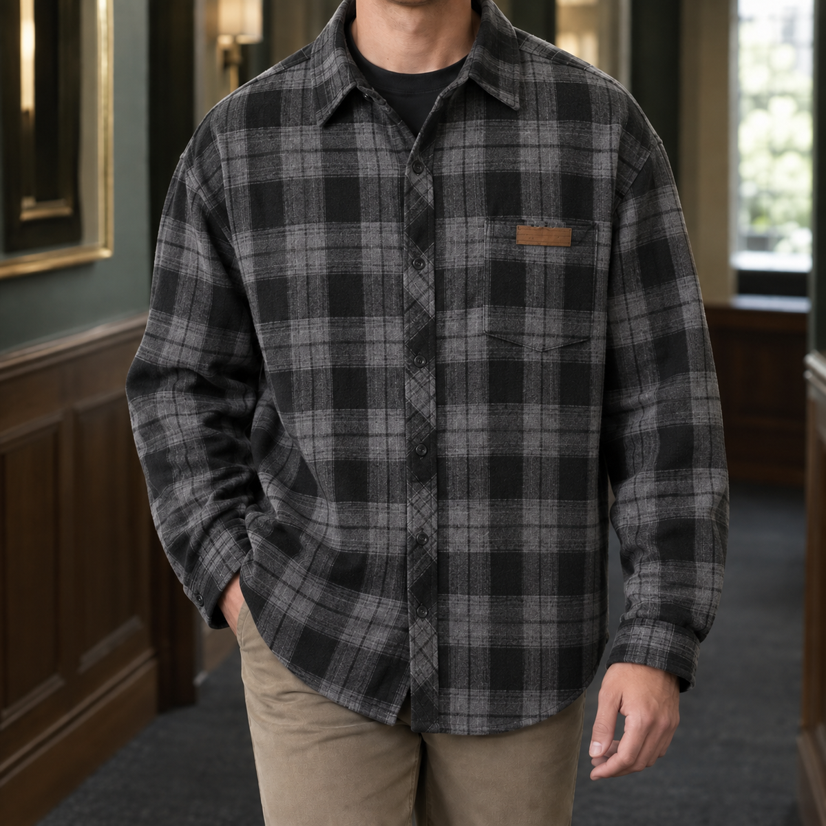 Overshirt Herren Relaxed Fit Casual