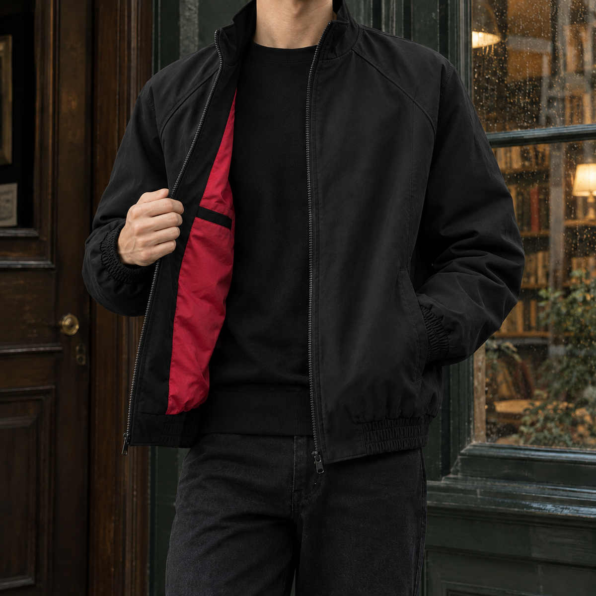 Pilotjacke Herren Relaxed Fit Freizeit