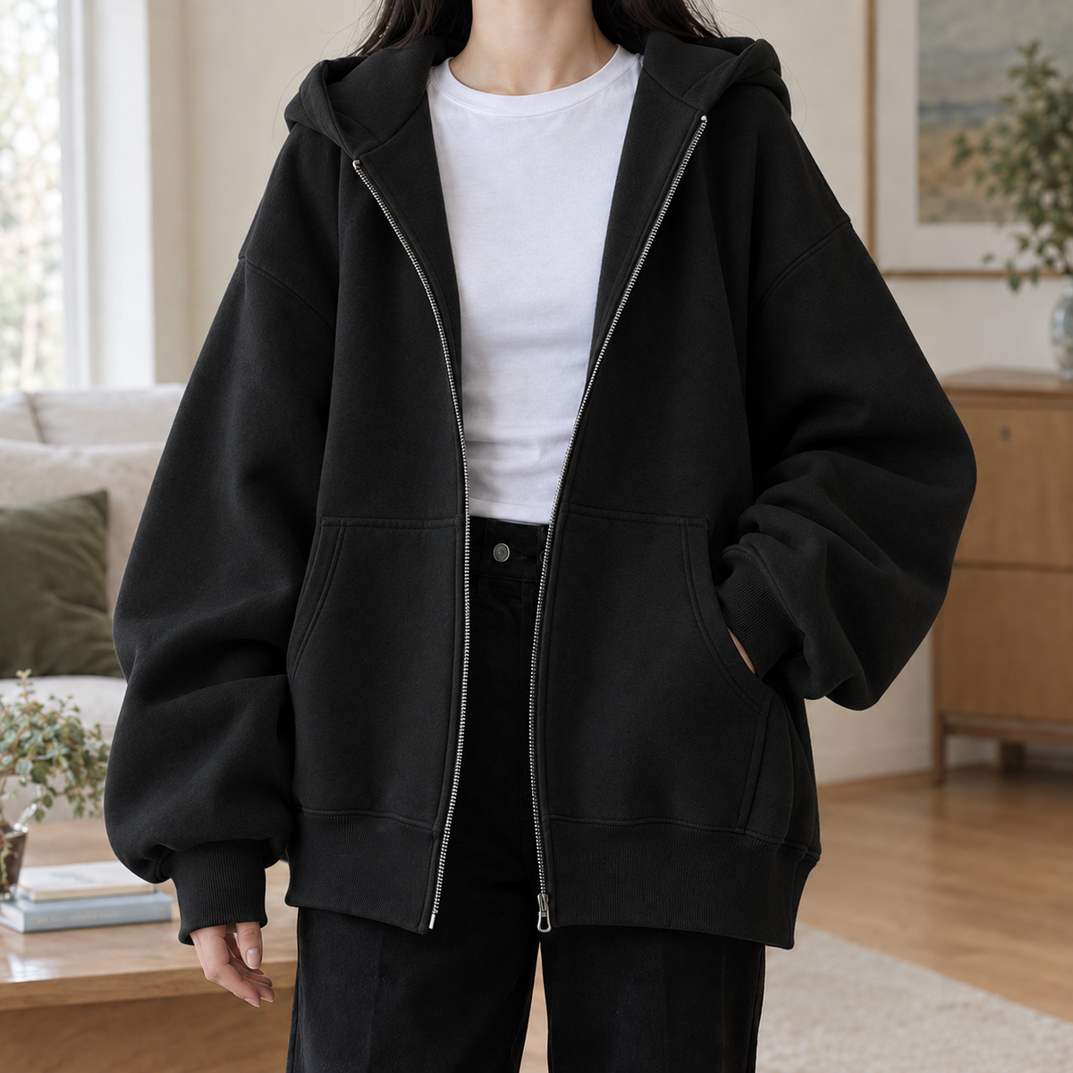 Damen Oversized Hoodie Relaxed Fit Freizeit