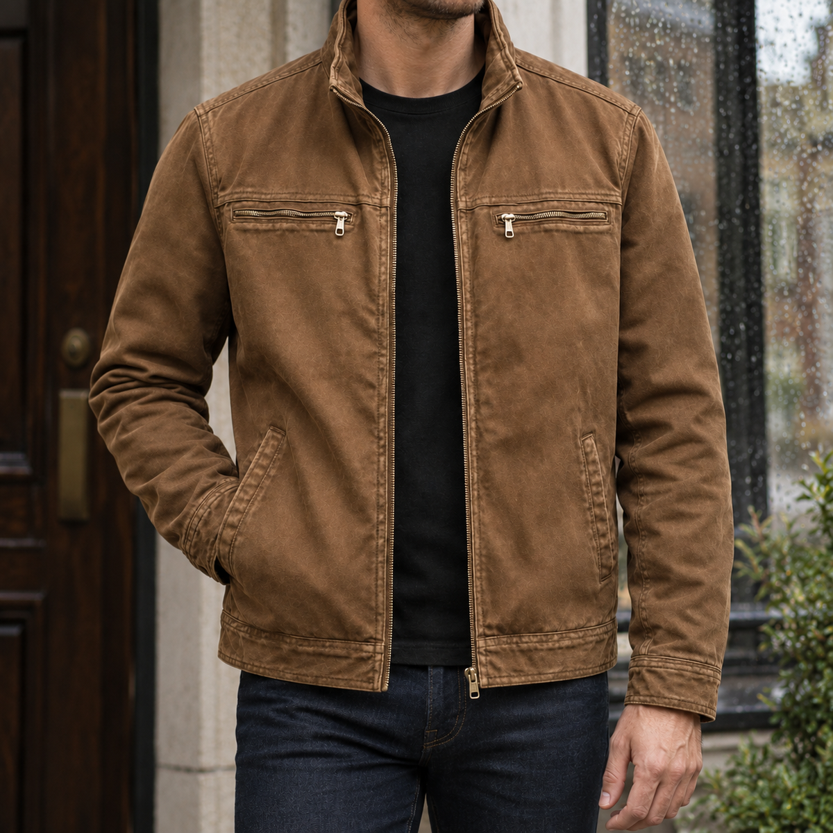 Übergangsjacke Herren Relaxed Fit Casual